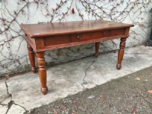 Mesa de Refeitório em Cerejeira com 1 Gaveta - Restaurada (em andamento)_car 1479